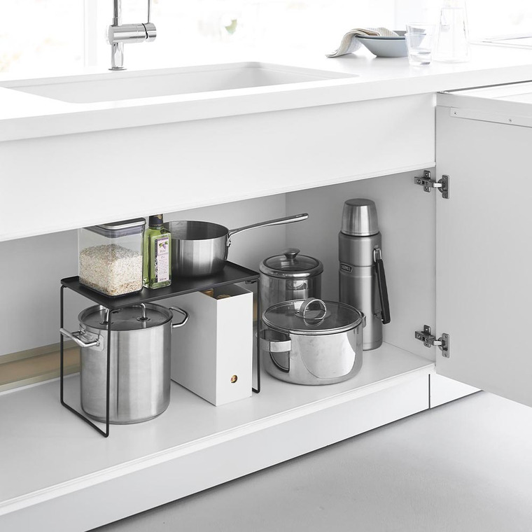 折り畳み積み重ね棚 タワー L 山崎実業 公式 tower 1369 1370 ホワイト ブラック 送料無料