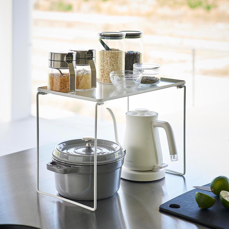 折り畳み積み重ね棚 タワー L 山崎実業 公式 tower 1369 1370 ホワイト ブラック 送料無料