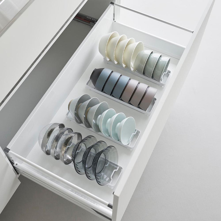 お椀スタンド タワー S 山崎実業 公式 tower ホワイト ブラック 1371 1372 / 食器ラック 食器棚 シンク下