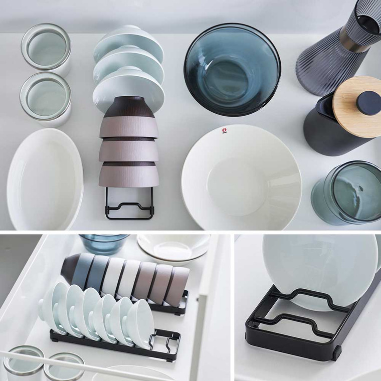 お椀スタンド タワー S 山崎実業 公式 tower ホワイト ブラック 1371 1372 / 食器ラック 食器棚 シンク下