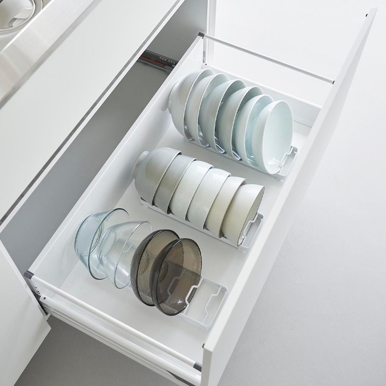 お椀スタンド タワー L 山崎実業 公式 tower 1373 1374 ホワイト ブラック / 食器ラック 食器棚 シンク下