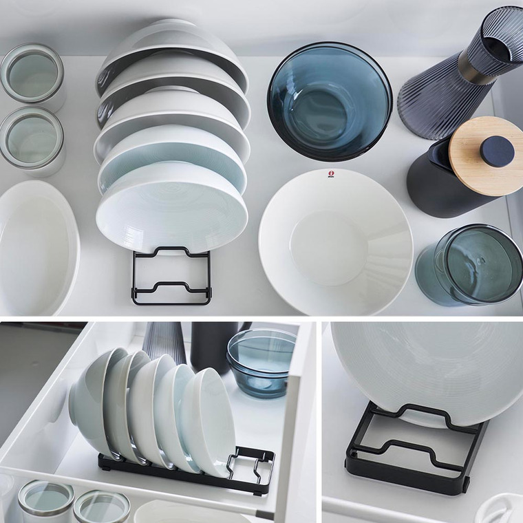 お椀スタンド タワー L 山崎実業 公式 tower 1373 1374 ホワイト ブラック / 食器ラック 食器棚 シンク下