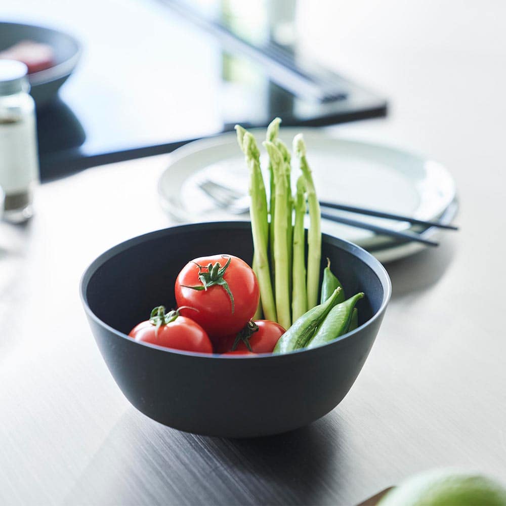 傾けて混ぜやすい調理ボウル タワー S 電子レンジ対応 山崎実業 tower 1385 1386 ホワイト ブラック