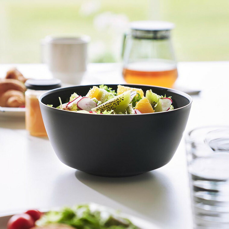 傾けて混ぜやすい調理ボウル タワー M 電子レンジ対応 山崎実業 tower 1387 1388 ホワイト ブラック