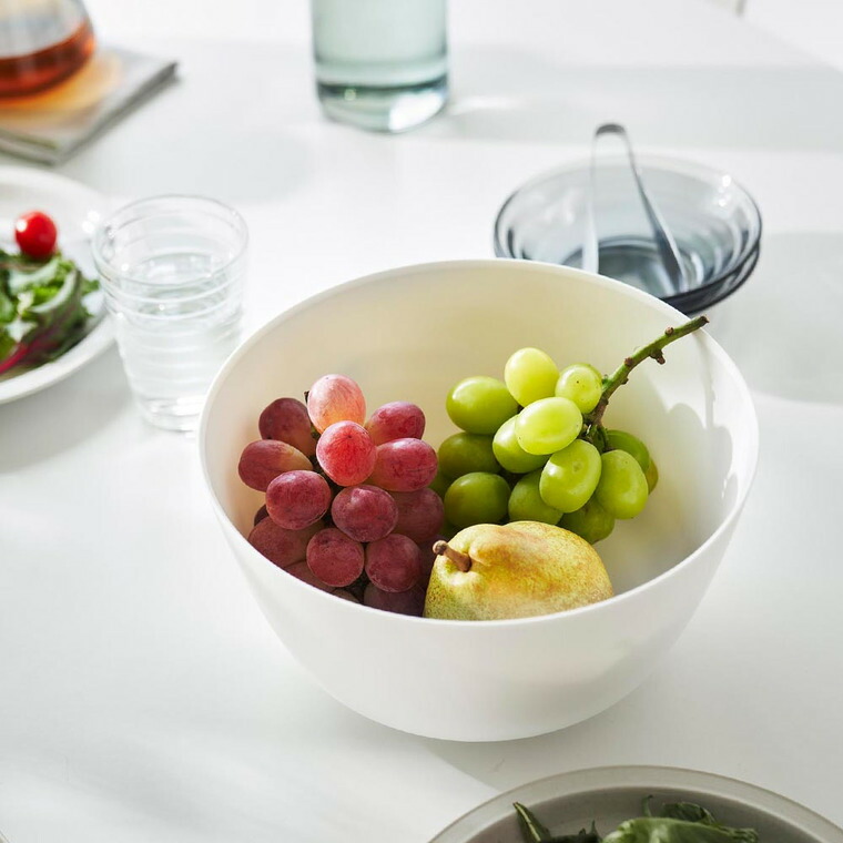 傾けて混ぜやすい調理ボウル タワー L 電子レンジ対応 山崎実業 公式 tower 1389 1390 ホワイト ブラック / 4L キッチンボウル 耐熱 耐冷 食洗機対応 電子レンジ