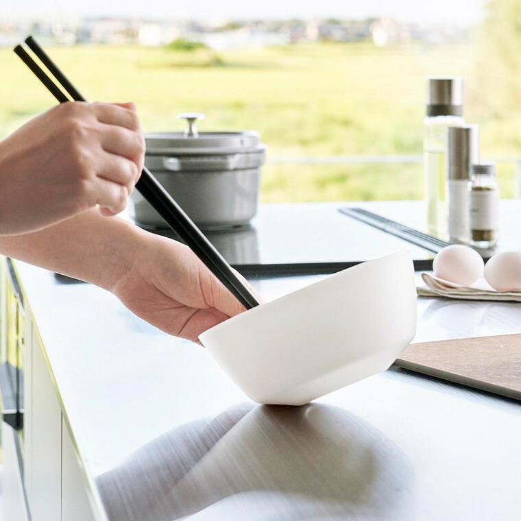 傾けて混ぜやすい調理ボウル タワー 3点セット 電子レンジ対応 山崎実業 公式 tower 1391 1392 ホワイト ブラック / 800ml 1.8L 4L キッチンボウル 送料無料