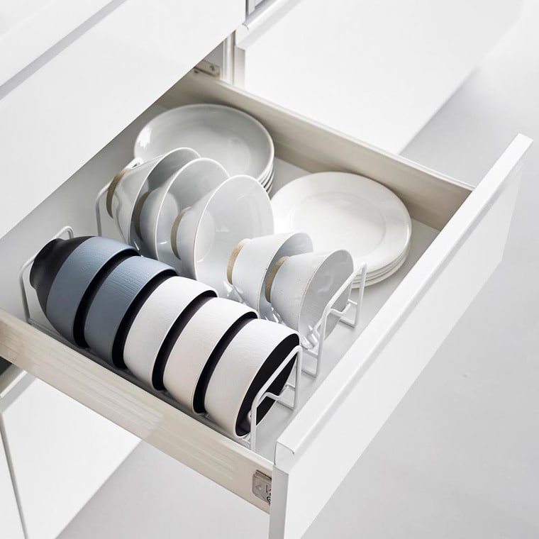 お椀&お茶碗収納ラック タワー 山崎実業 公式 tower 1397 1398 ホワイト ブラック / ディッシュラック