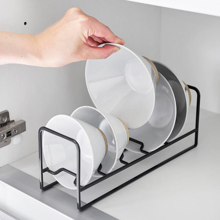 お椀&お茶碗収納ラック タワー 山崎実業 公式 tower 1397 1398 ホワイト ブラック / ディッシュラック