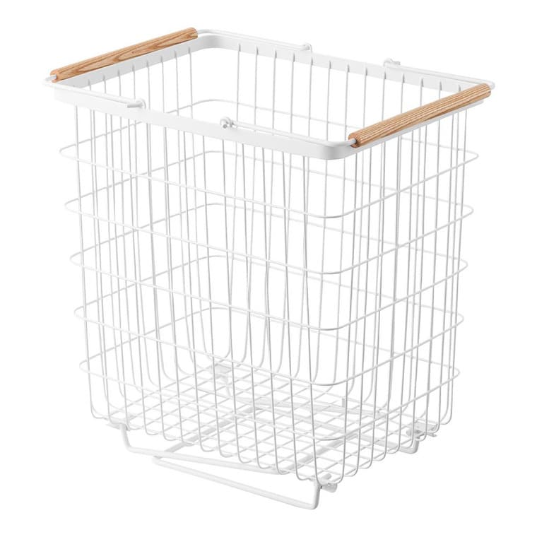 折り畳み脚付きランドリーバスケット トスカ 山崎実業 公式 tosca 1464 ホワイト / 洗濯かご 送料無料