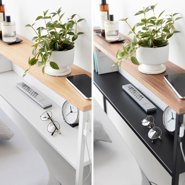 棚板が動く後付けヘッドボード タワー 山崎実業 公式 tower 1682 1683 ホワイト ブラック / 幅100 スチールラック 送料無料