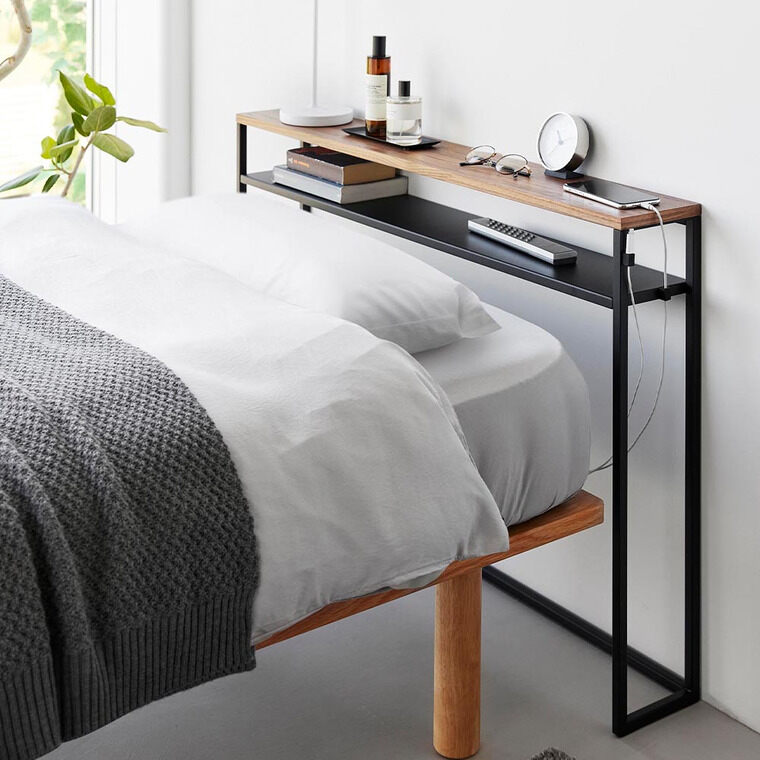 棚板が動く後付けヘッドボード タワー 山崎実業 公式 tower 1682 1683 ホワイト ブラック / 幅100 スチールラック 送料無料