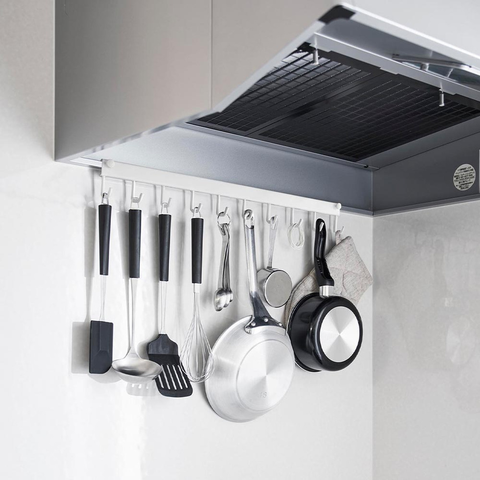 レンジフードフック タワー 10連 山崎実業 公式 tower 1743 1744 ホワイト ブラック