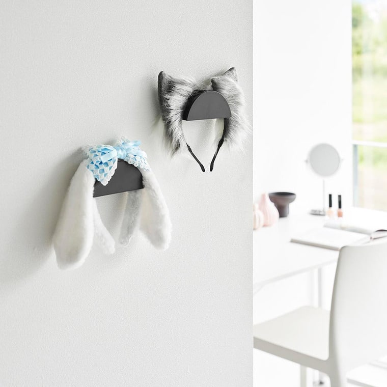 ウォールカチューシャ&帽子ホルダー タワー 2個組 石こうボード壁対応 山崎実業 公式 tower 1889 1890 ホワイト ブラック / ヘッドホン ヘッドセット