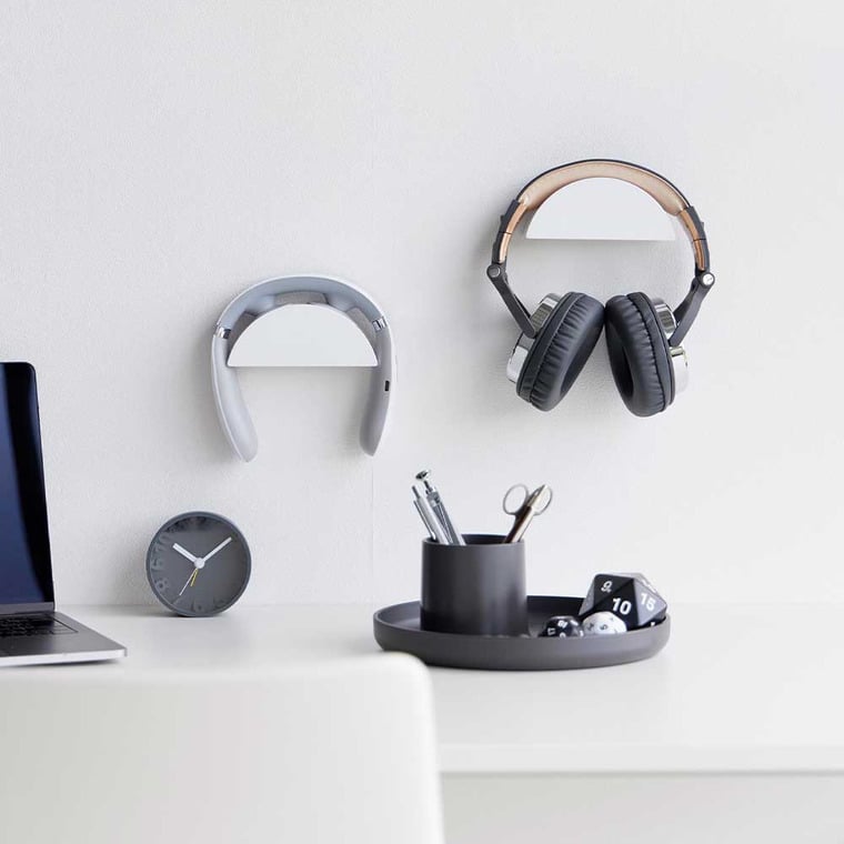 ウォールカチューシャ&帽子ホルダー タワー 2個組 石こうボード壁対応 山崎実業 公式 tower 1889 1890 ホワイト ブラック / ヘッドホン ヘッドセット