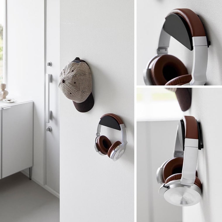 ウォールカチューシャ&帽子ホルダー タワー 2個組 石こうボード壁対応 山崎実業 公式 tower 1889 1890 ホワイト ブラック / ヘッドホン ヘッドセット