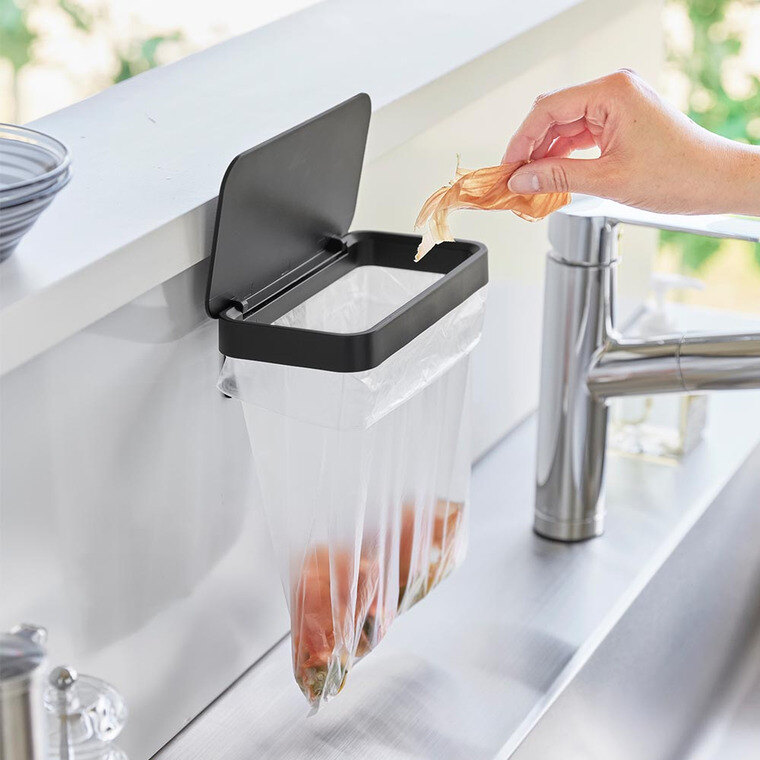 マグネット蓋付きポリ袋ホルダー タワー 山崎実業 公式 tower 1919 1920 ホワイト ブラック