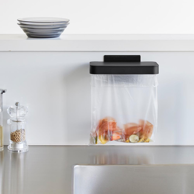 マグネット蓋付きポリ袋ホルダー タワー 山崎実業 公式 tower 1919 1920 ホワイト ブラック