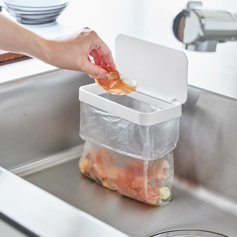 マグネット蓋付きポリ袋ホルダー タワー 山崎実業 公式 tower 1919 1920 ホワイト ブラック