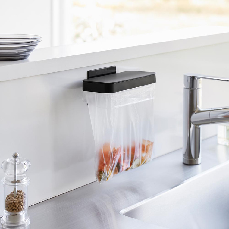 マグネット蓋付きポリ袋ホルダー タワー 山崎実業 公式 tower 1919 1920 ホワイト ブラック