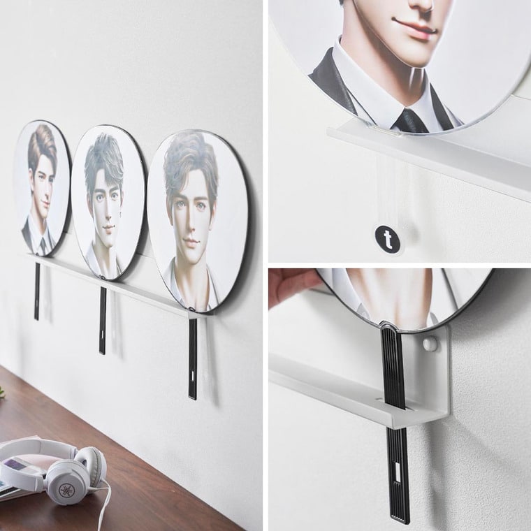 ウォール推し活ラック タワー 石こうボード壁対応 山崎実業 公式 tower 3744 3745 ホワイト ブラック