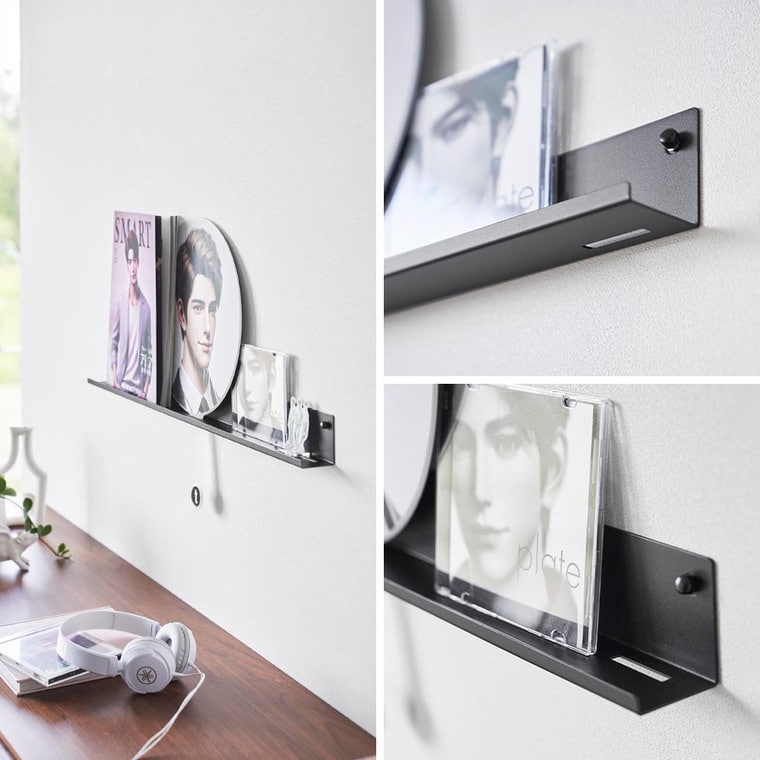 ウォール推し活ラック タワー 石こうボード壁対応 山崎実業 公式 tower 3744 3745 ホワイト ブラック