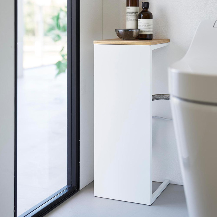 目隠しトイレ配管カバー タワー 山崎実業 公式 tower 5223 5224 ホワイト ブラック / トイレ収納 電源コード 送料無料