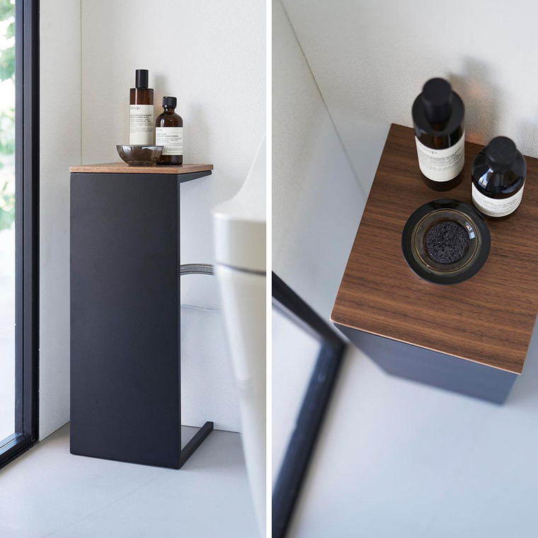 目隠しトイレ配管カバー タワー 山崎実業 公式 tower 5223 5224 ホワイト ブラック / トイレ収納 電源コード 送料無料