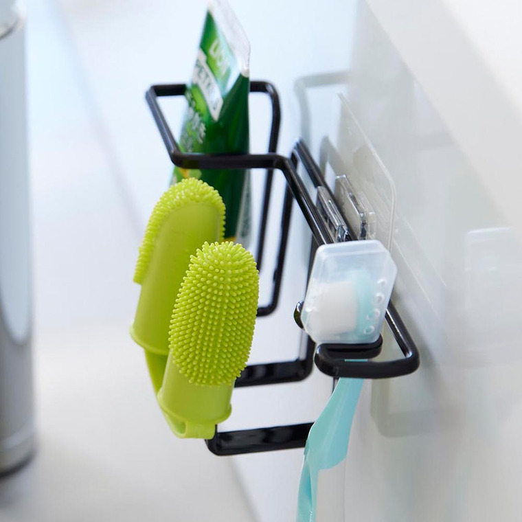 フィルムフックペット用歯磨きセットホルダー タワー 山崎実業 公式 tower 5308 5309 ホワイト ブラック