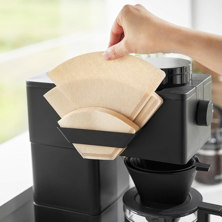 フィルムフックコーヒーペーパーフィルターストッカー タワー 山崎実業 公式 tower 8244 8245 ホワイト ブラック / 紙フィルター 90枚 収納