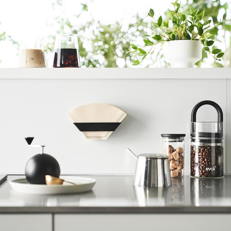 フィルムフックコーヒーペーパーフィルターストッカー タワー 山崎実業 公式 tower 8244 8245 ホワイト ブラック / 紙フィルター 90枚 収納