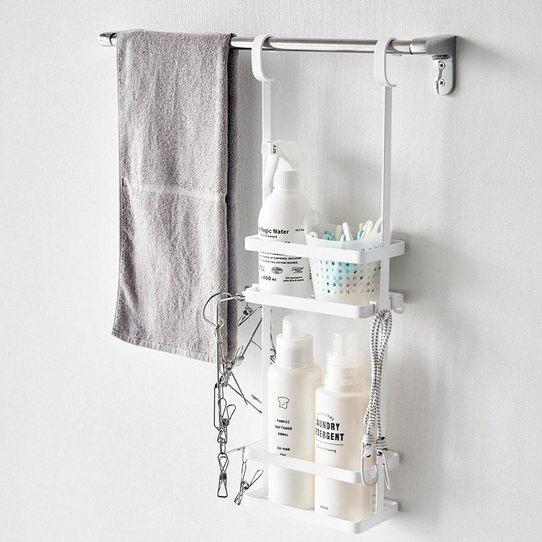 引っ掛けディスペンサースタンド タワー 2段 山崎実業 公式 tower 8460 8461 ホワイト ブラック 送料無料