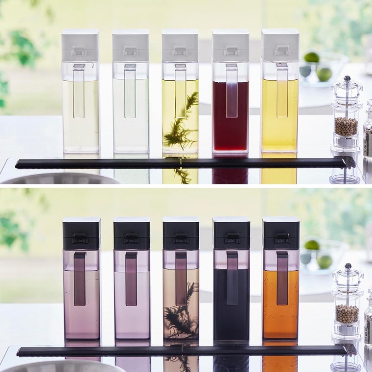 蓋付き調味料ボトル タワー 山崎実業 公式 tower 1517 1518 ホワイト ブラック / 500mL