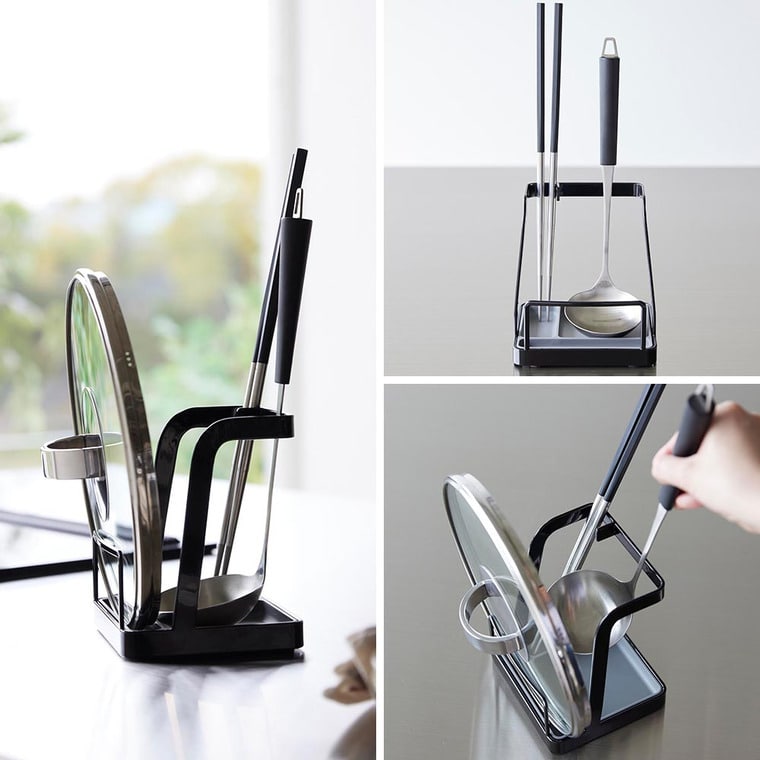 お玉&鍋ふたスタンド タワー L 山崎実業 公式 tower キッチン 1551 1552 ホワイト ブラック