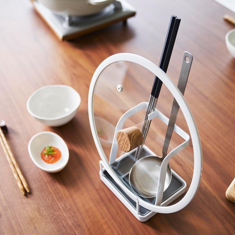 お玉&鍋ふたスタンド タワー L 山崎実業 公式 tower キッチン 1551 1552 ホワイト ブラック