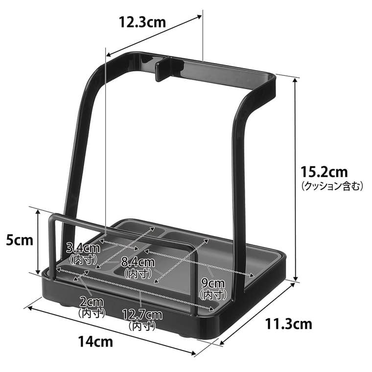 お玉&鍋ふたスタンド タワー L 山崎実業 公式 tower キッチン 1551 1552 ホワイト ブラック