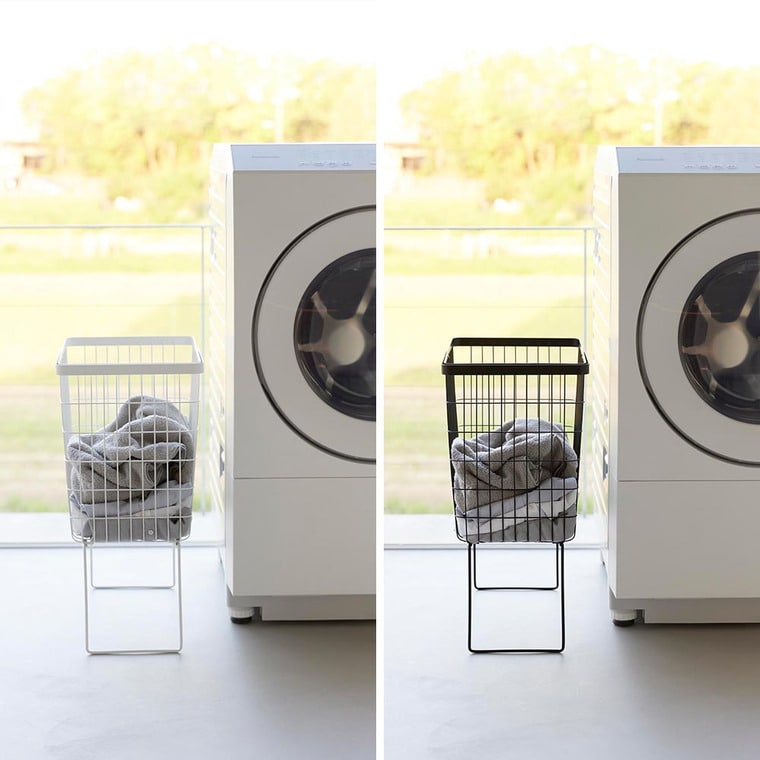 折り畳み脚付きランドリーバスケット タワー 山崎実業 公式 tower 1462 1463 ホワイト ブラック 送料無料