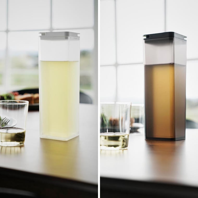 水はね防止フィルター付き両方から注げる冷水筒 タワー 山崎実業 公式 tower 10237 10238 ホワイト ブラック / 1.2L ピッチャー