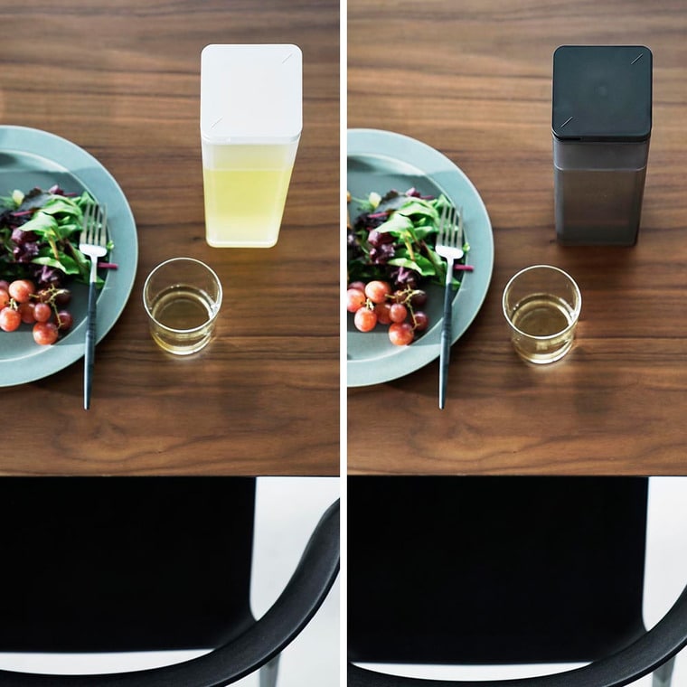 水はね防止フィルター付き両方から注げる冷水筒 タワー 山崎実業 公式 tower 10237 10238 ホワイト ブラック / 1.2L ピッチャー