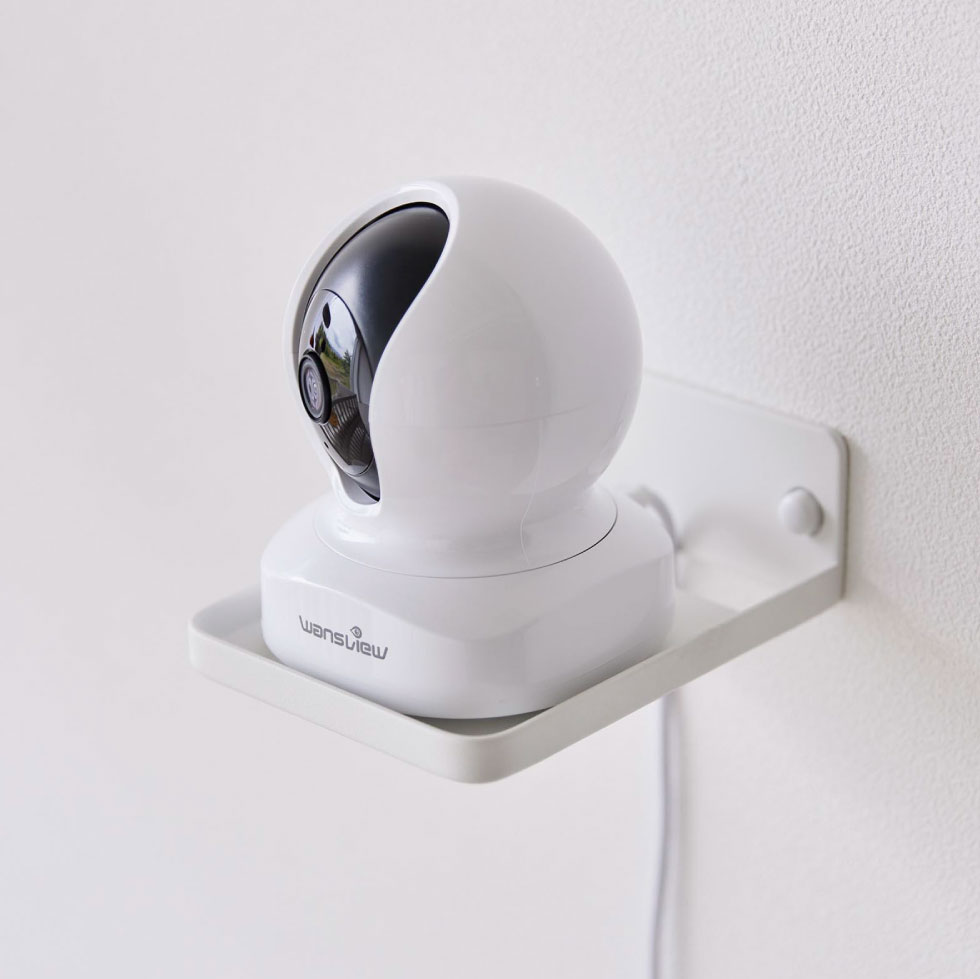 [ ウォール見守りカメララック スマート 石こうボード壁対応 ] 山崎実業 smart 4088 4089 ホワイト ブラック / 見守りカメラ ラック ペットカメラ ベビーカメラ ベビーモニター 室内 防犯カメラ 置き型 固定 ケーブル