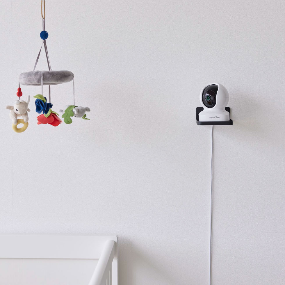 [ ウォール見守りカメララック スマート 石こうボード壁対応 ] 山崎実業 smart 4088 4089 ホワイト ブラック / 見守りカメラ ラック ペットカメラ ベビーカメラ ベビーモニター 室内 防犯カメラ 置き型 固定 ケーブル
