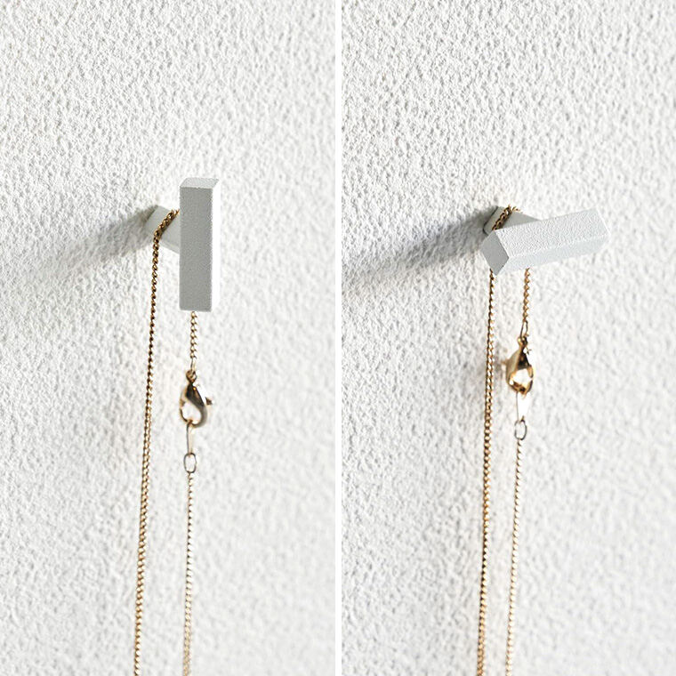 2本の針で抜けにくいフック画鋲 タワー S 4個組 山崎実業 tower 1923 1924 ホワイト ブラック / 石こうボード壁対応 耐荷重 1kg