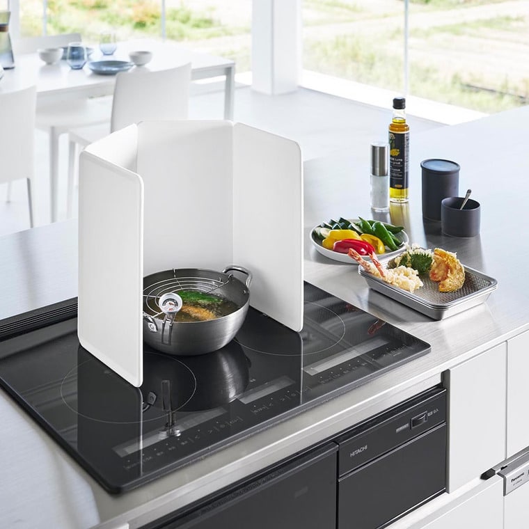 マグネットレンジガード タワー 4枚パネル 山崎実業 tower 1456 1457 ホワイト ブラック / IHクッキングヒーター専用 送料無料