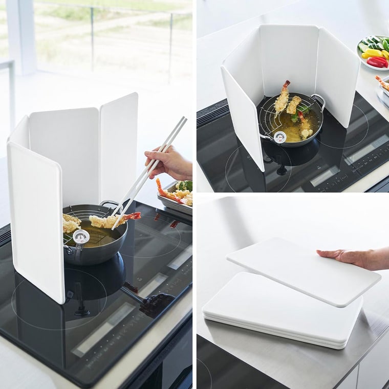 マグネットレンジガード タワー 4枚パネル 山崎実業 tower 1456 1457 ホワイト ブラック / IHクッキングヒーター専用 送料無料