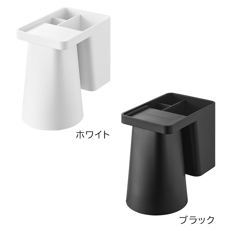 [ フィルムフック1人用歯ブラシホルダー&マグネットタンブラー タワー ] 山崎実業 公式 tower 1295 1296 ホワイト ブラック / マグネットタンブラー うがい コップ 歯ブラシホルダー 歯磨き粉 歯ブラシ スタンド マグネット