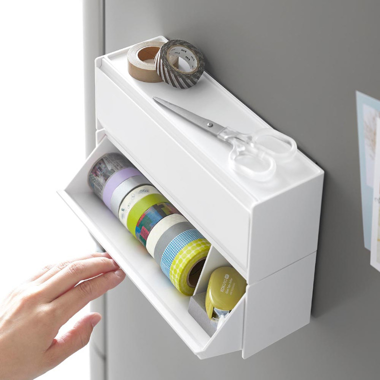 マグネットマスキングテープ収納ケース タワー 山崎実業 公式 tower 1353 1354 ホワイト ブラック 送料無料