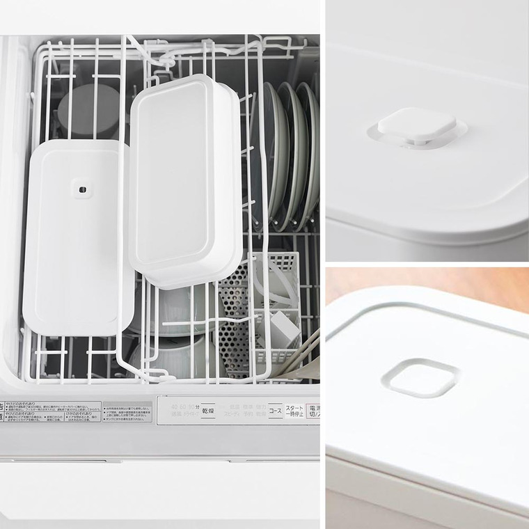 冷凍ごはん用のザルがそのまま入るバルブ付き密閉ランチボックス タワー 山崎実業 公式 tower 1363 1364 ホワイト ブラック / 750mL 弁当箱 保存容器 電子レンジ 食洗機 対応