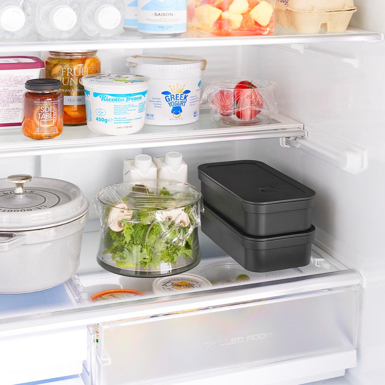 冷凍ごはん用のザルがそのまま入るバルブ付き密閉ランチボックス タワー 山崎実業 公式 tower 1363 1364 ホワイト ブラック / 750mL 弁当箱 保存容器 電子レンジ 食洗機 対応