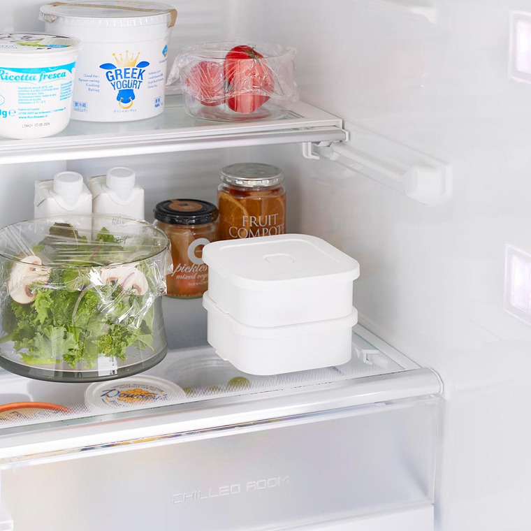 冷凍ごはん容器&バルブ付き密閉ランチボックスセット タワー 山崎実業 公式 tower 1365 1366 ホワイト ブラック / 弁当箱 2段 電子レンジ 冷凍庫 食洗機 OK ザル付き