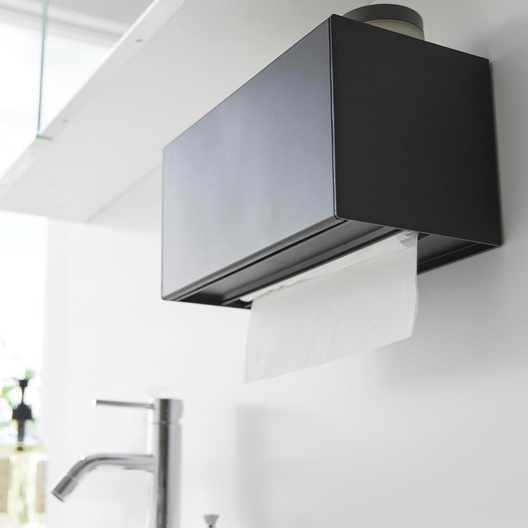 フィルムフックペーパータオルディスペンサー タワー 山崎実業 公式 tower 1377 1378 ホワイト ブラック 送料無料