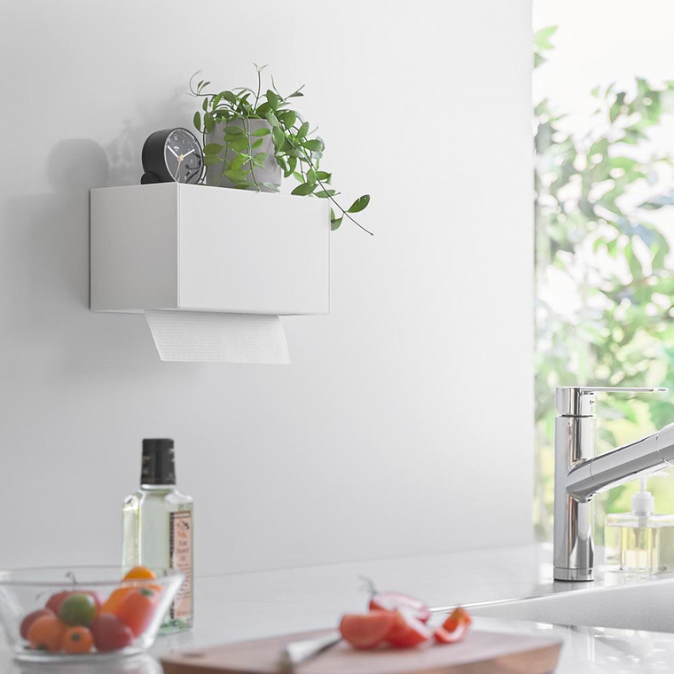 フィルムフックペーパータオルディスペンサー タワー 山崎実業 公式 tower 1377 1378 ホワイト ブラック 送料無料